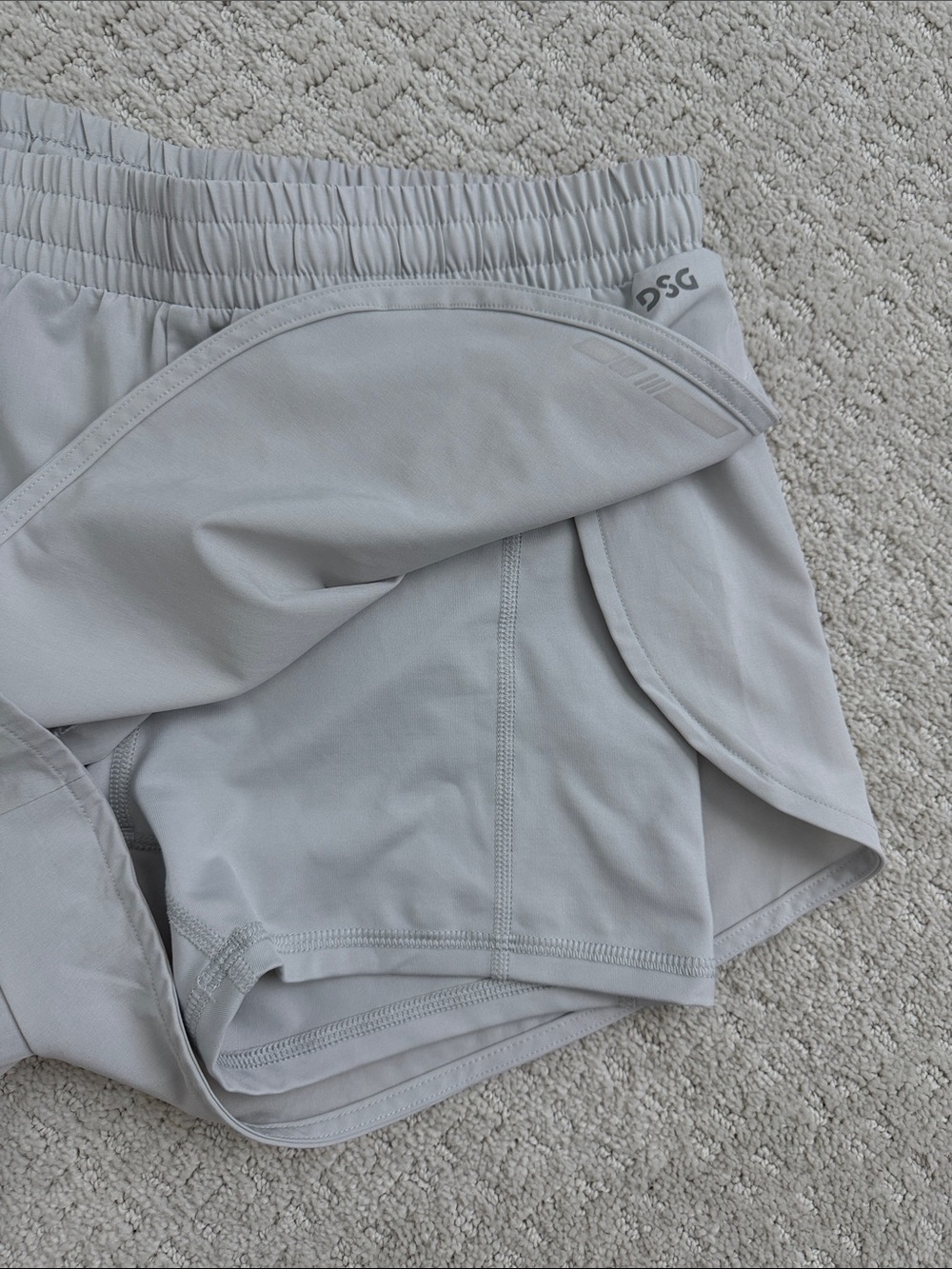 DSG Light Gray Women's Athletic Running Shorts - Picture 4 of 5